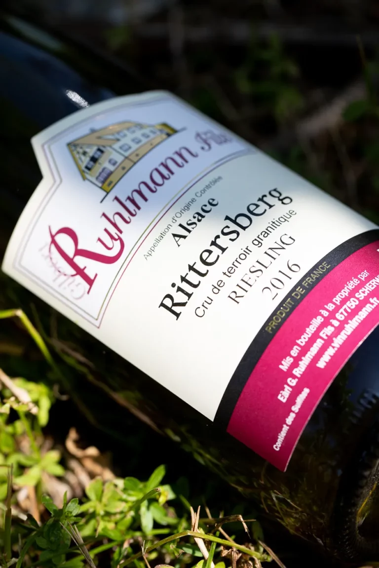 Bouteille de Riesling Rittersberg du Domaine Ruhlmann à Scherwiller