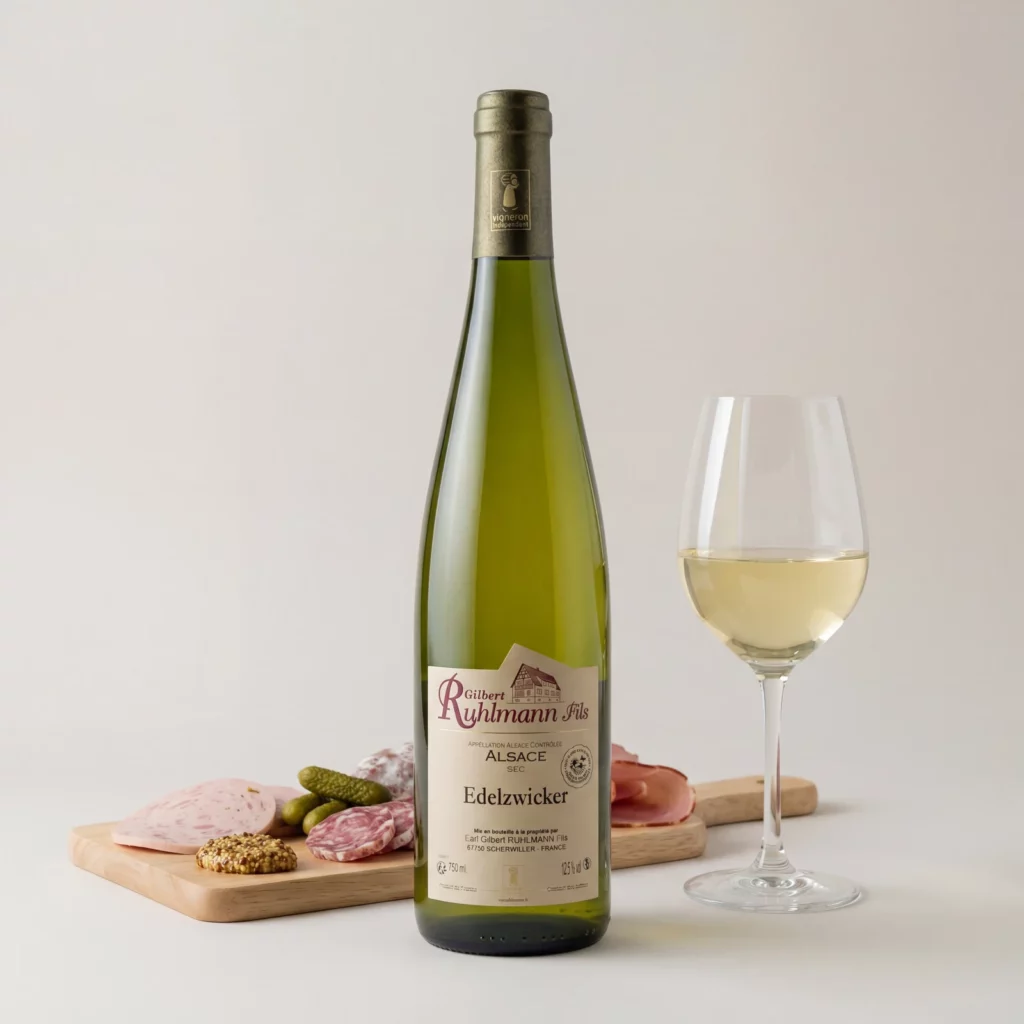 Mise en scène de la cuvée Edelzwicker — Domaine Ruhlmann à Scherwiller