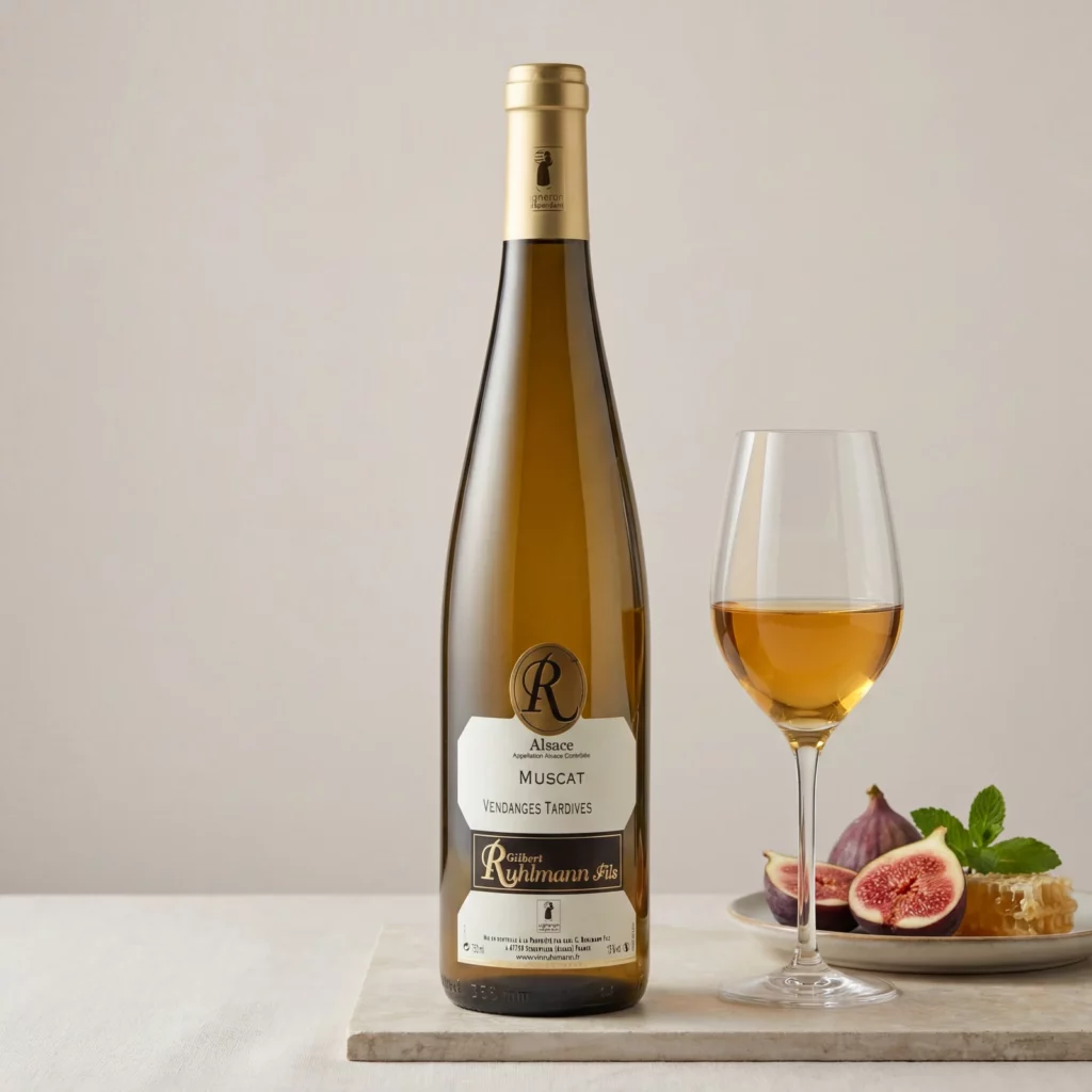 Mise en scène de la cuvée Muscat Vendanges Tardives — Domaine Ruhlmann à Scherwiller