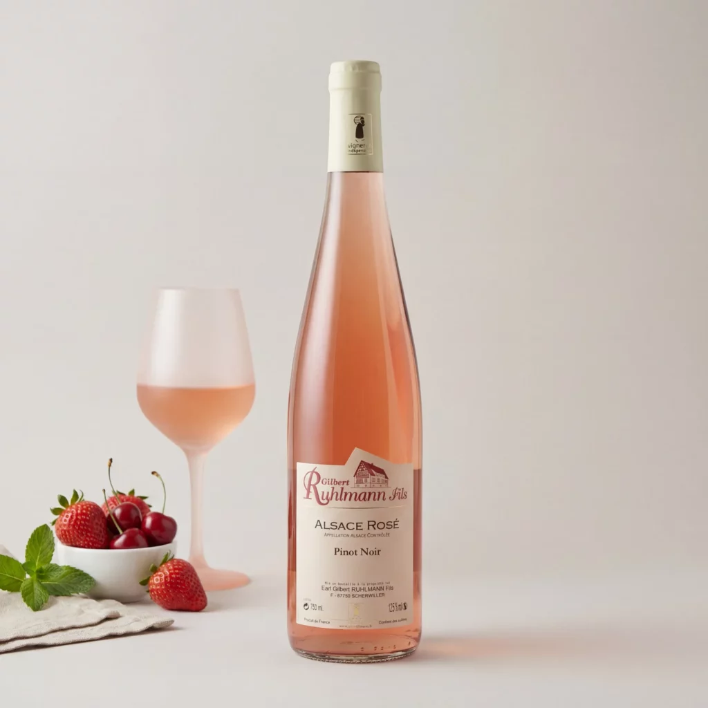 Mise en scène de la cuvée Pinot Noir Rosé — Domaine Ruhlmann à Scherwiller
