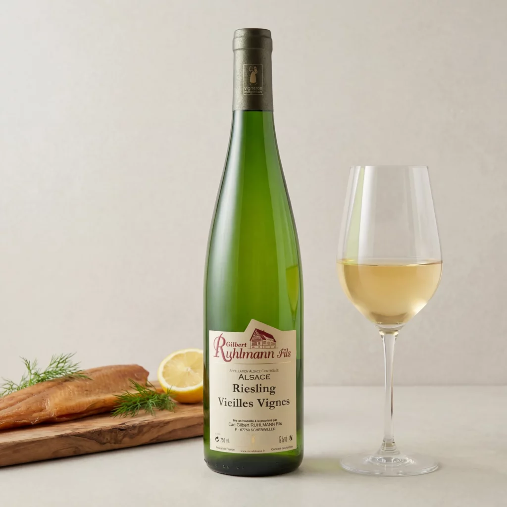 Mise en scène de la cuvée Riesling Vieilles Vignes — Domaine Ruhlmann à Scherwiller