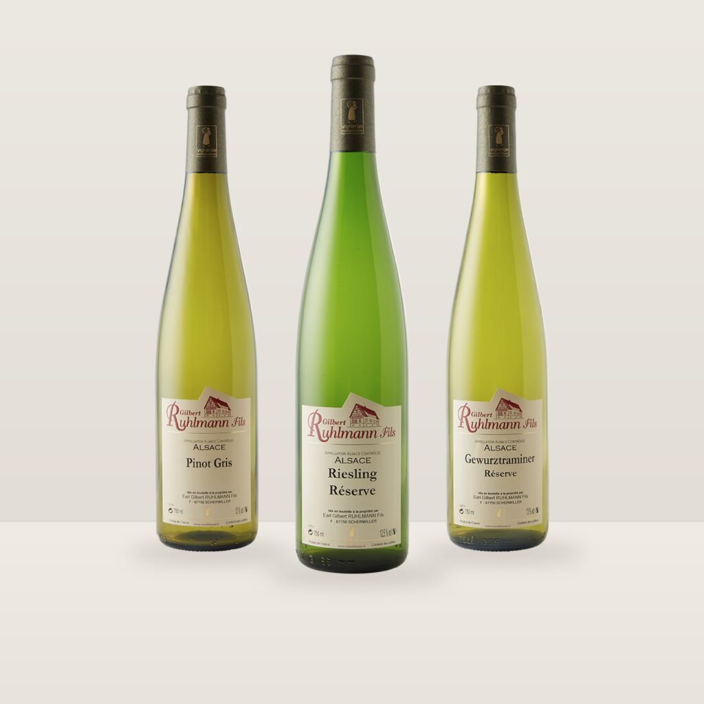 Coffret Découverte – Les 3 grands cépages d'Alsace – Gilbert Ruhlmann Fils