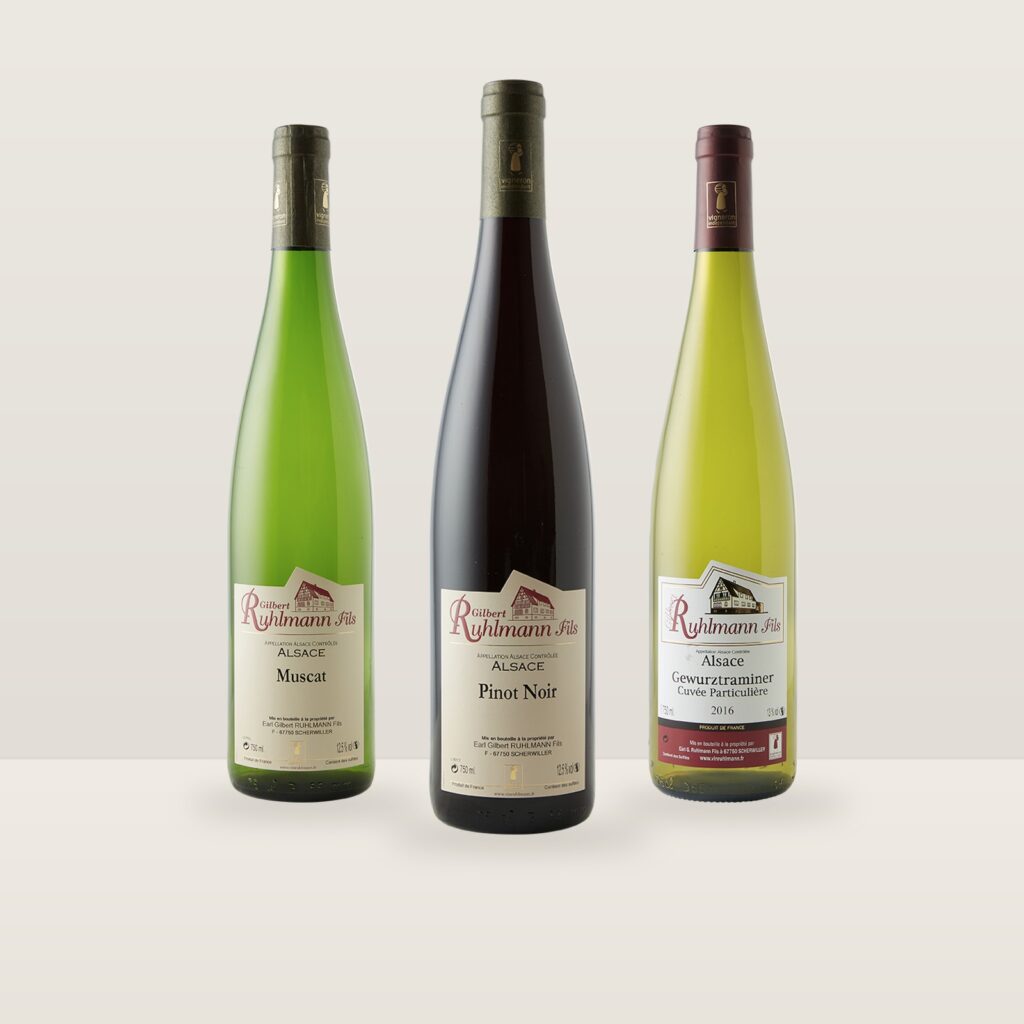 Coffret Gourmand – Muscat, Gewurztraminer et Pinot Noir – Gilbert Ruhlmann Fils