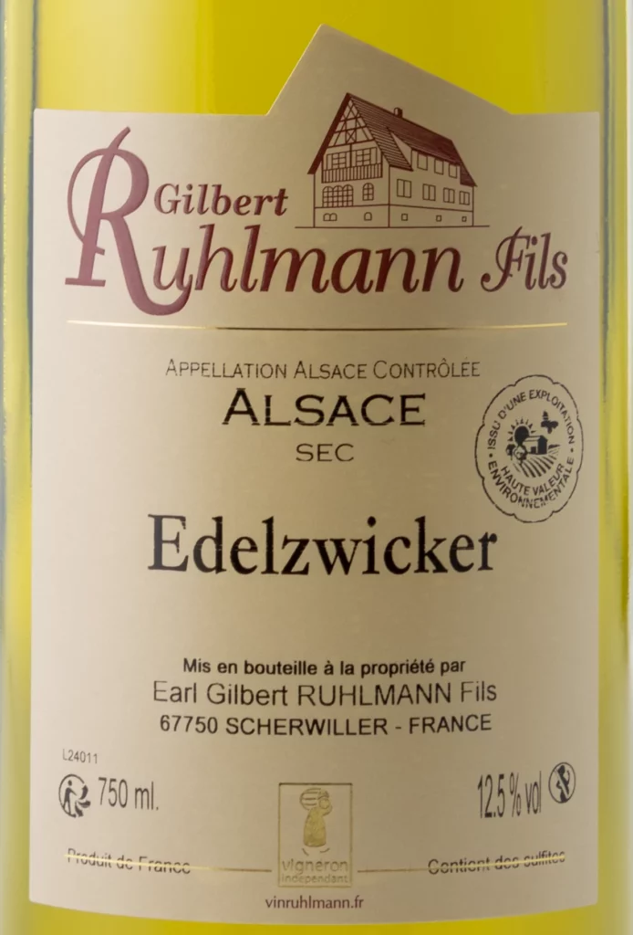 Etikett des Weins Edelzwicker – Gilbert Ruhlmann Fils