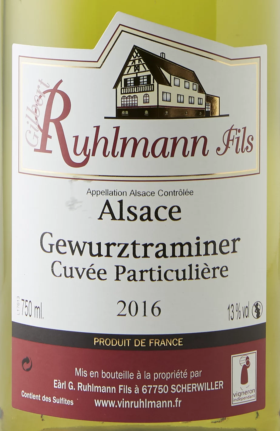 Gewurztraminer Cuvée Particulière 3 Gewurztraminer Cuvée Particulière wine label – Gilbert Ruhlmann Fils