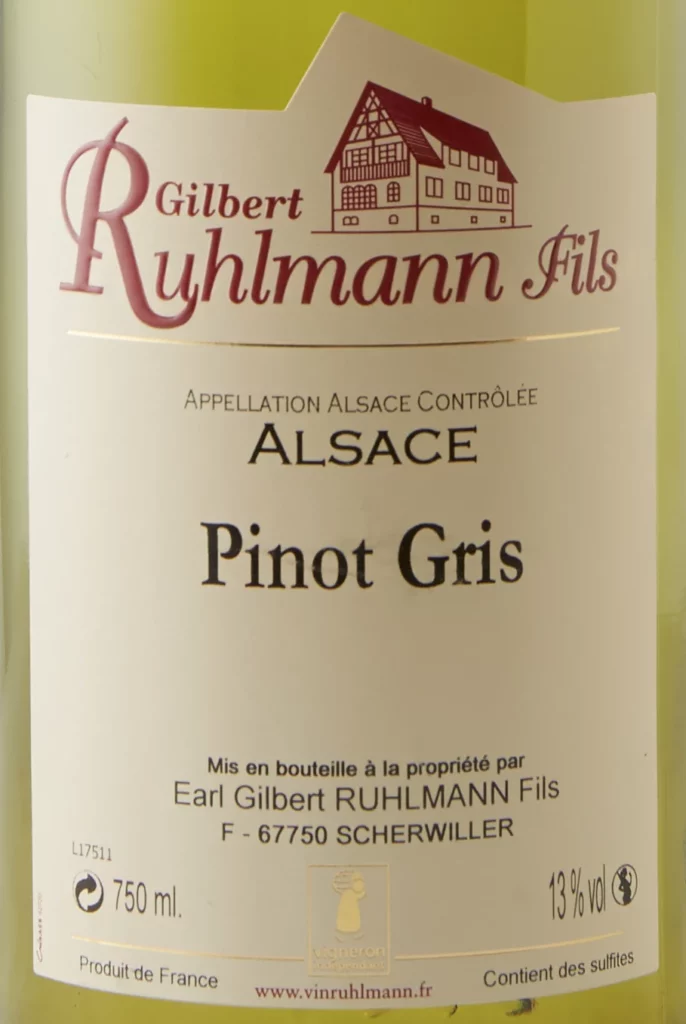 Etikett des Weins Grauburgunder – Gilbert Ruhlmann Fils