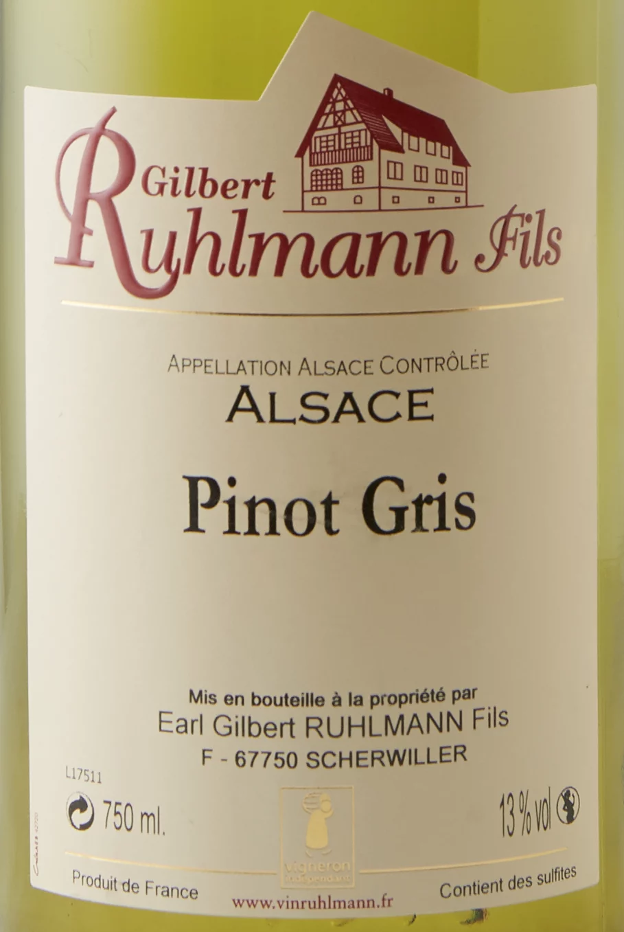 Grauburgunder 4 Etikett des Weins Grauburgunder – Gilbert Ruhlmann Fils