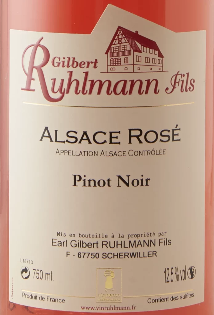 Etikett des Weins Pinot Noir Rosé – Gilbert Ruhlmann Fils