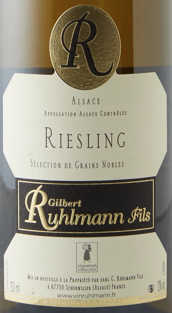 Etikett des Weins Riesling Sélection Grains Nobles – Gilbert Ruhlmann Fils