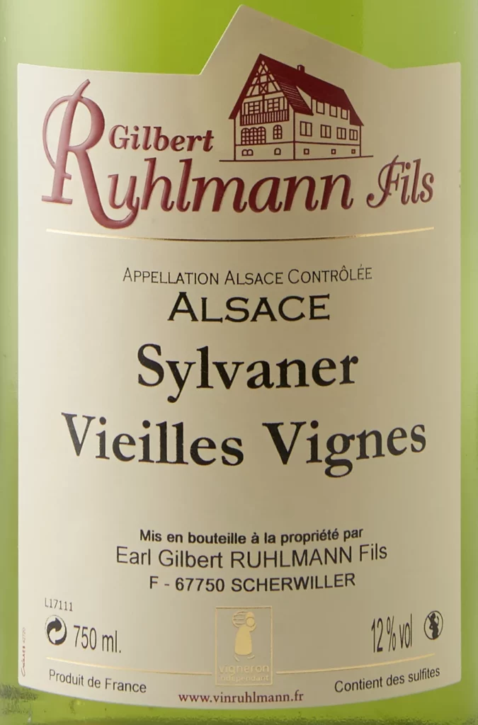 Etikett des Weins Sylvaner Vieilles Vignes – Gilbert Ruhlmann Fils